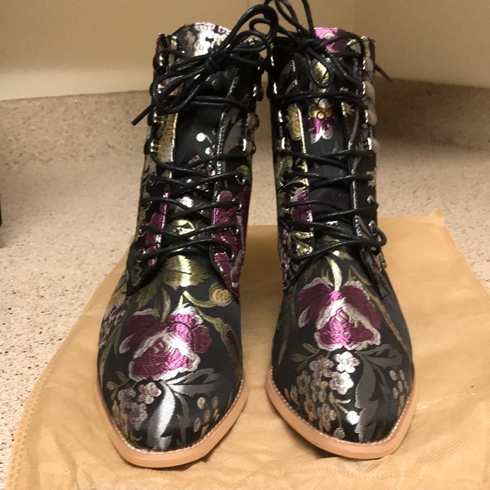 Black Embroidered Boot